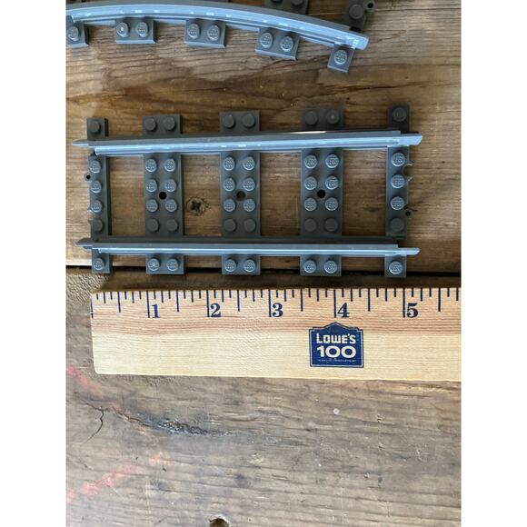 LEGO City Train Track Lot Curved Straight Switch Tracks Gray Pieces Bundle - Picture 5 of 6